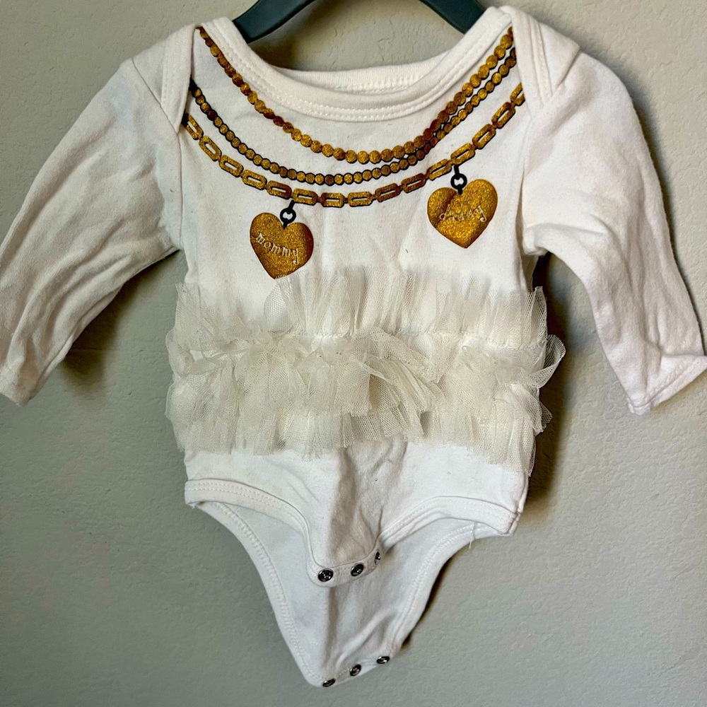 Princess Rose, 3-6 months, White/Gold/Black